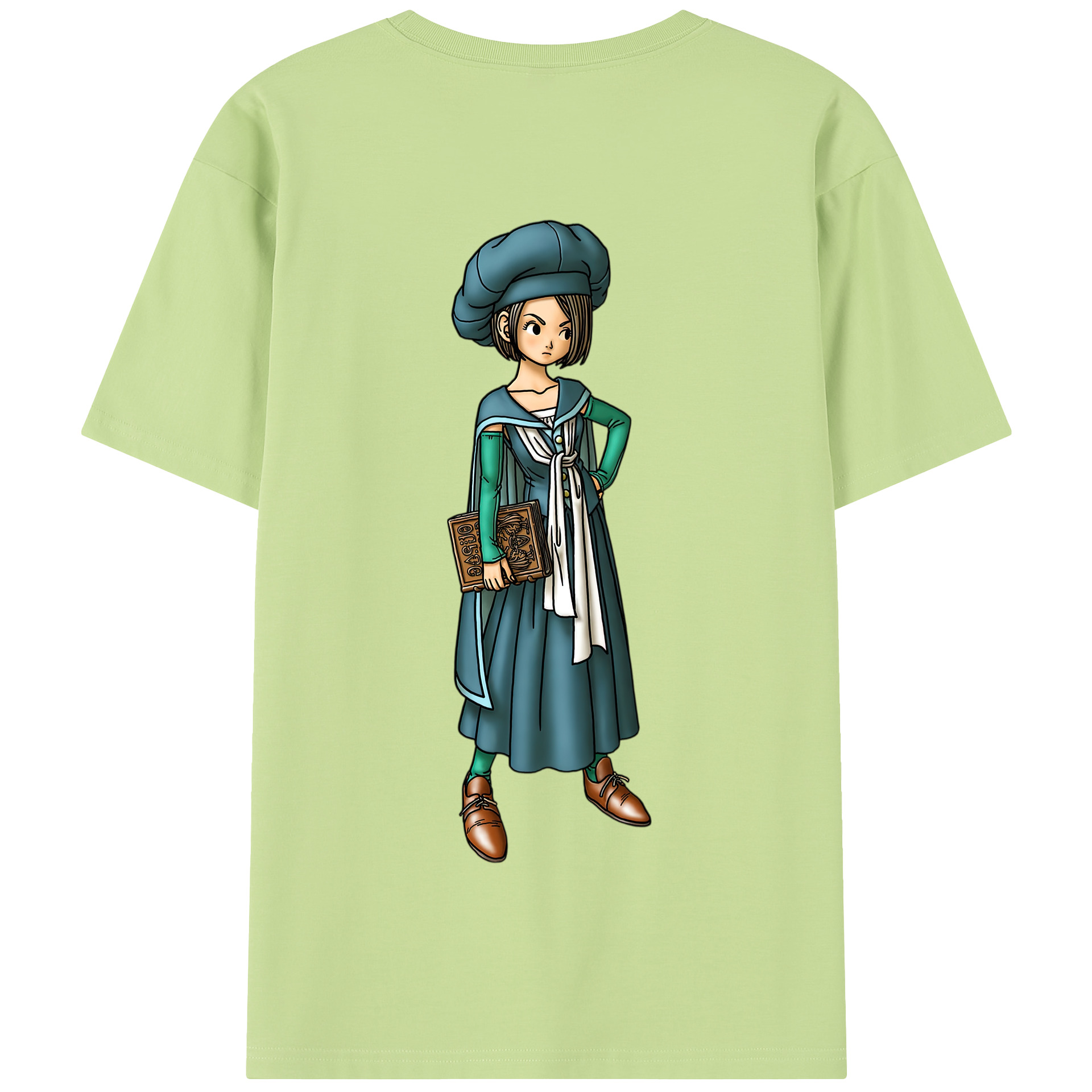 （画像用） ドラゴンクエスト Doragon Kuesuto Dragon Quest 綿100％半袖Tシャツ（背面プリント）